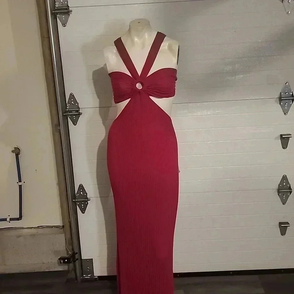 - BA&SH CUTOUT MAXI DRESS SIZE L - Picture 7 of 7